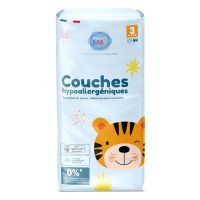 54 couches hypoallergéniques 4-9kg toute peau T3