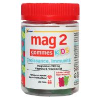 Mag2 Kids croissance immunité sans sucre ajouté 30 gommes