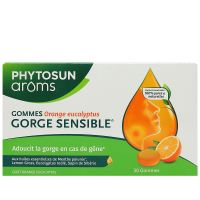 Gorge sensible goût orange eucalyptus 24 pastilles