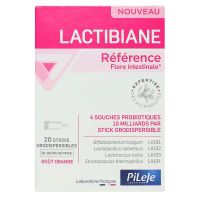 Lactibiane Référence flore intestinale goût orange 20 sticks