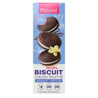 Mon Biscuit cacao fourré saveur vanille 4 x 2 biscuits