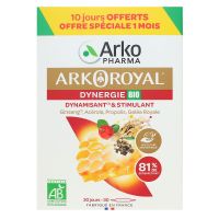 ArkoRoyal Dynergie bio dynamisant et stimulant 30 ampoules