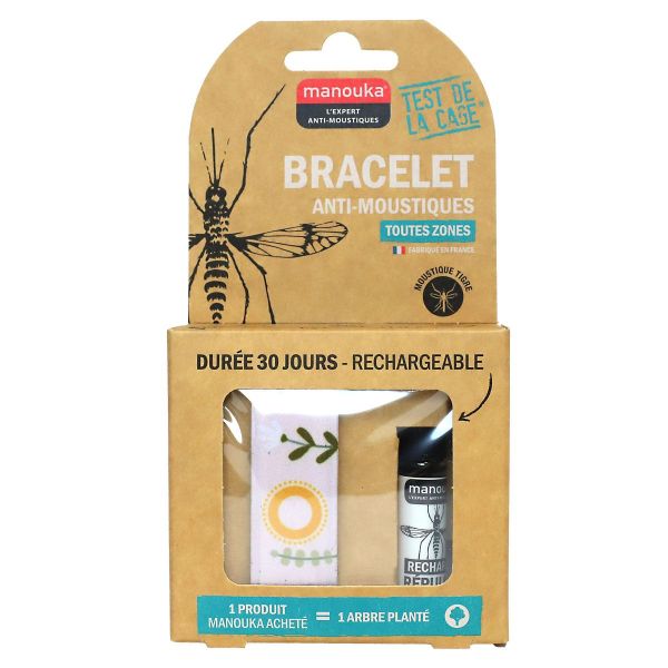 Bracelet anti-moustiques cercle orange