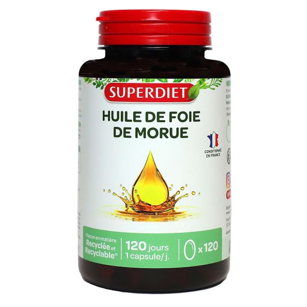 Huile de foie de morue bio 120 capsules