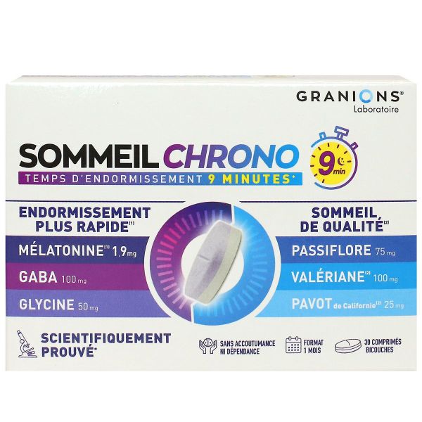 Sommeil Chrono 9mn temps endormissement 30 comprimés