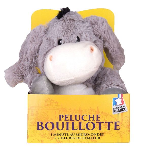 Peluche bouillotte âne