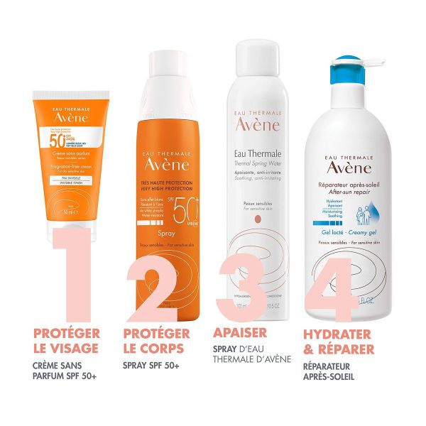 Crème sans parfum hydratation 8h SPF50+ peau sensible 50ml