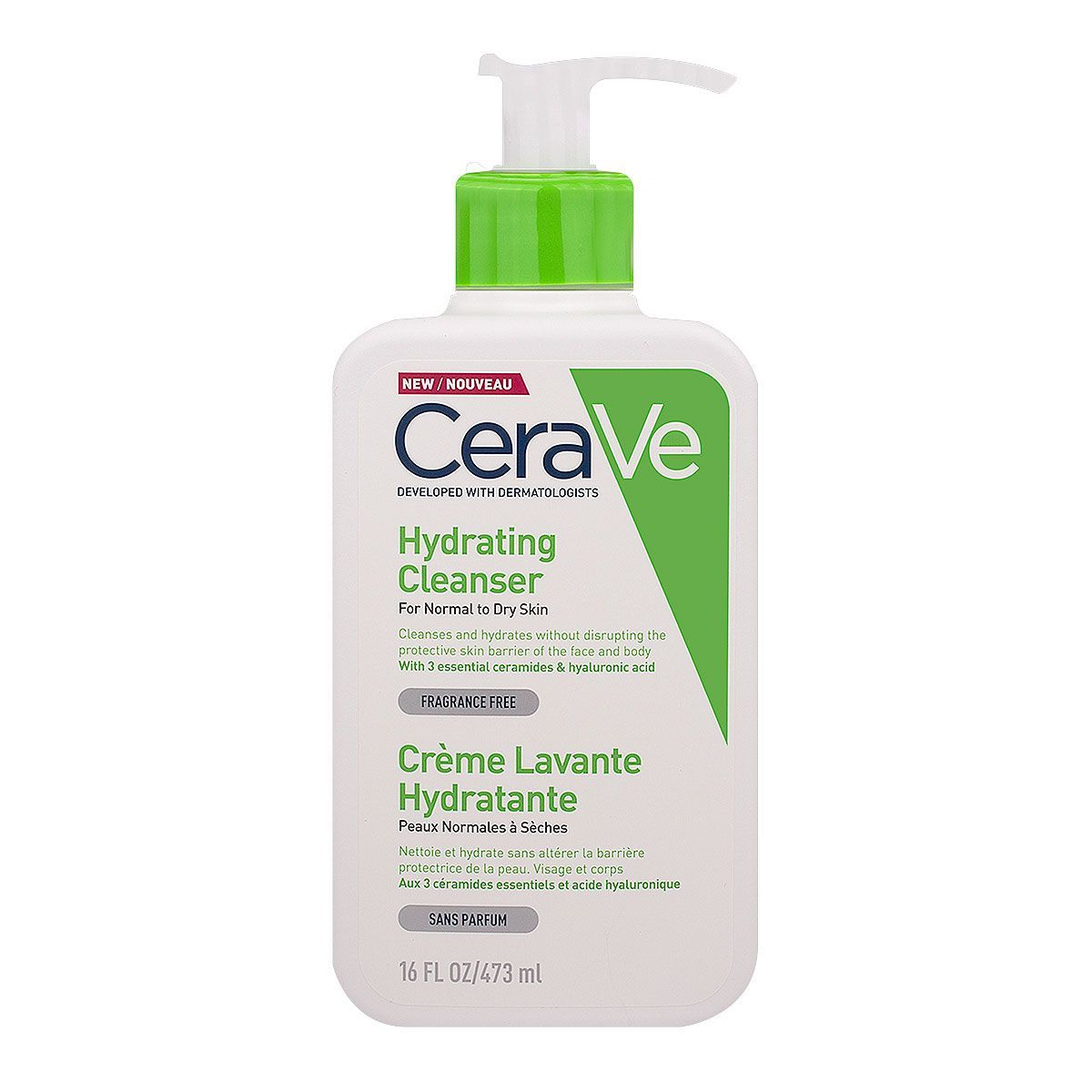 CeraVe crème hydratante visage sans parfum - Peau sèche