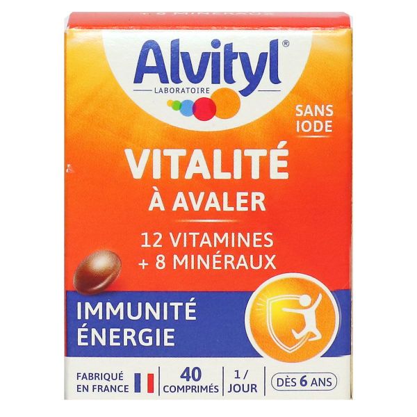 Vitalité à avaler immunité sans iode 40 comprimés