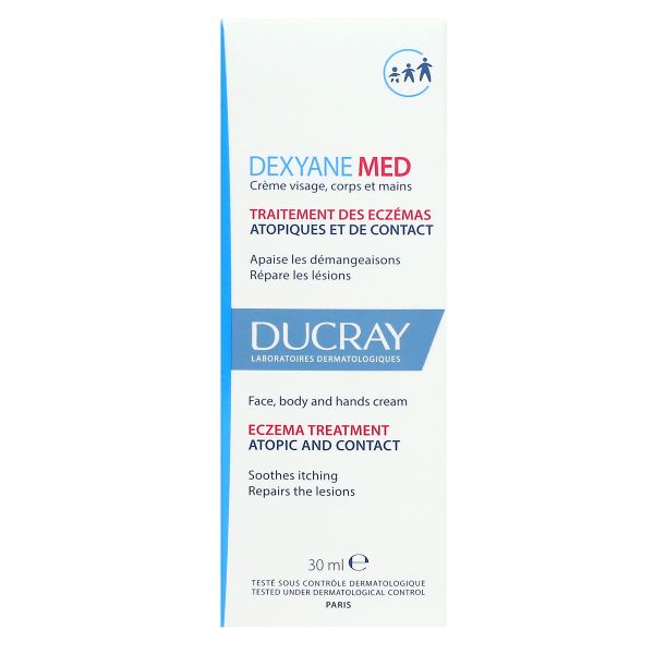 Dexyane Med crème visage corps et mains traitement eczemas 30ml