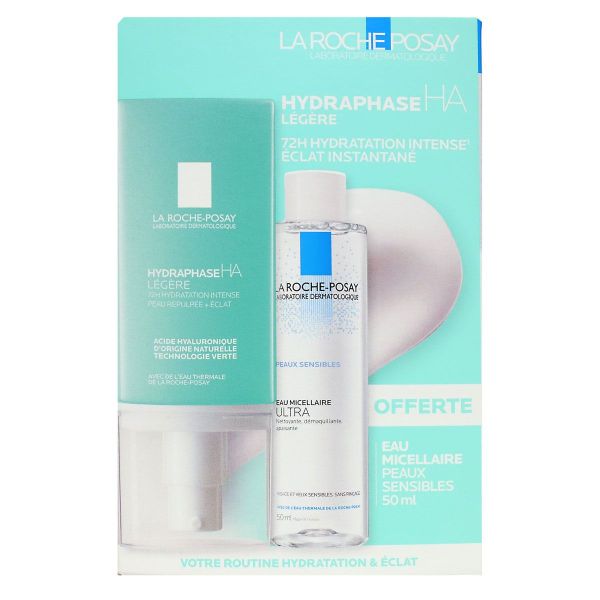 Coffret Hydraphase HA crème hydratante légère 50ml + eau micellaire offerte