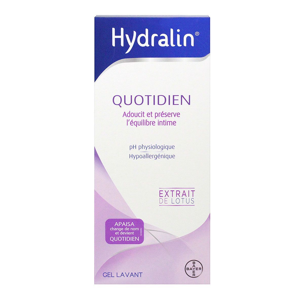 Hydralin apaisa lingettes intimes extrait lotus 10 lingettes