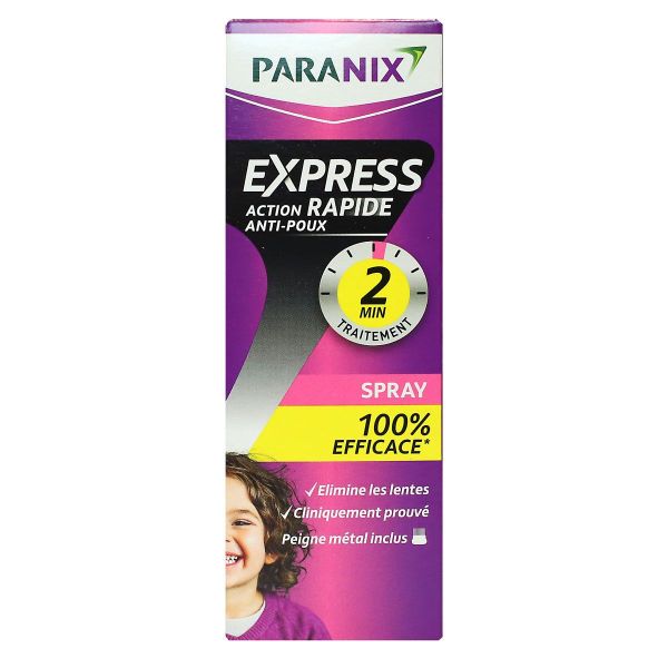 Express spray anti-poux + peigne métal inclus