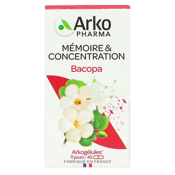 Arkogélules bacopa mémoire 45 gélules