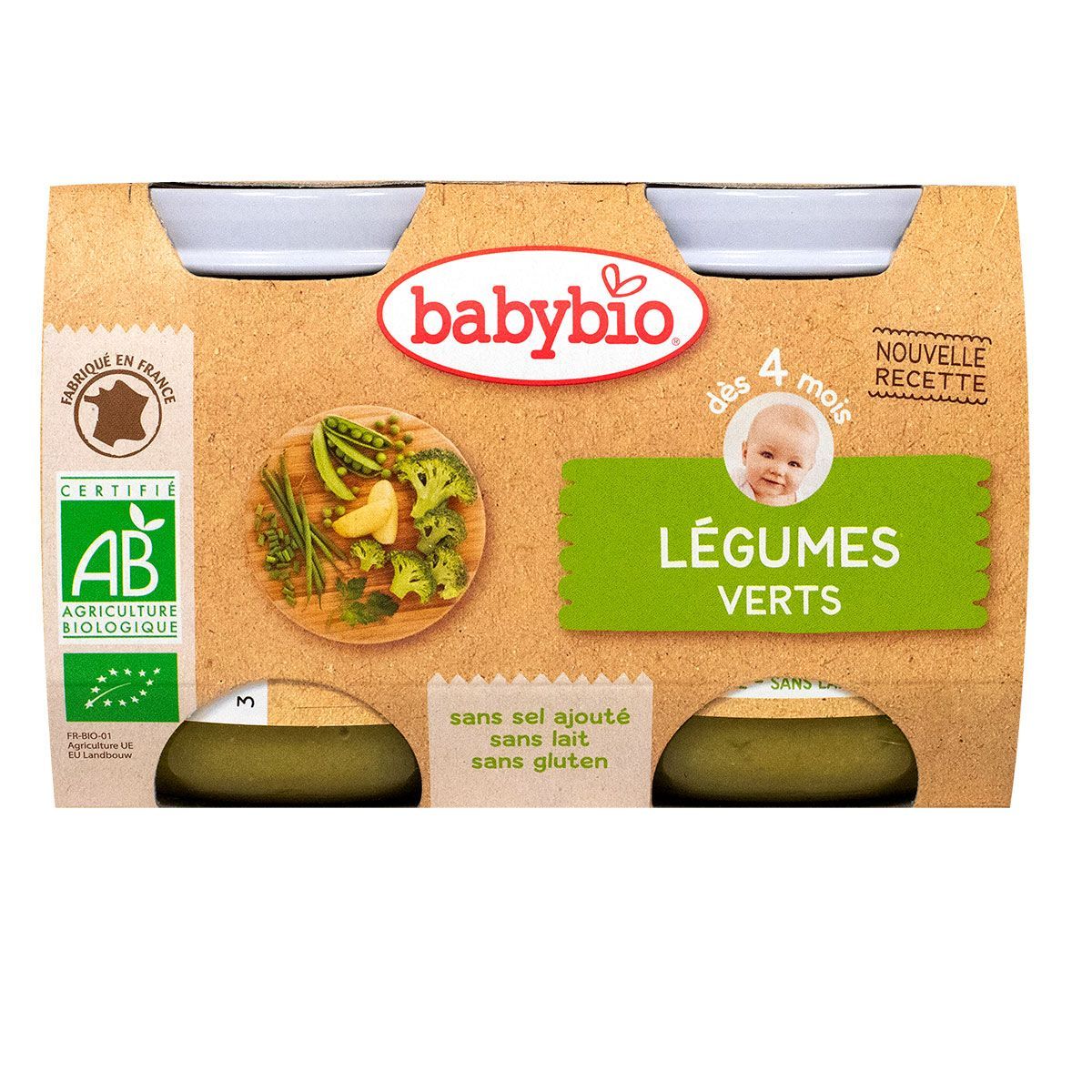 Le Petit Pot Legumes Verts Babybio Est Un Menu Du Jour Pour Les Bebes A Partir De 4 Mois