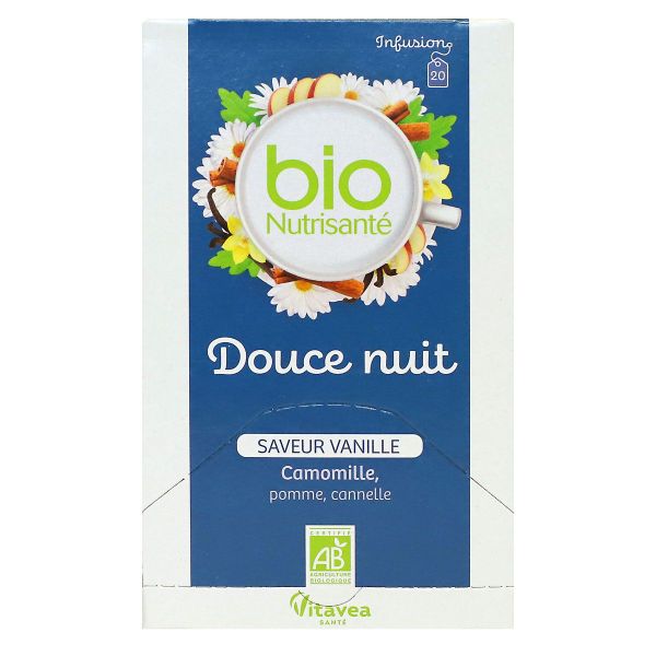 Infusion bio Douce Nuit saveur vanille 20 sachets