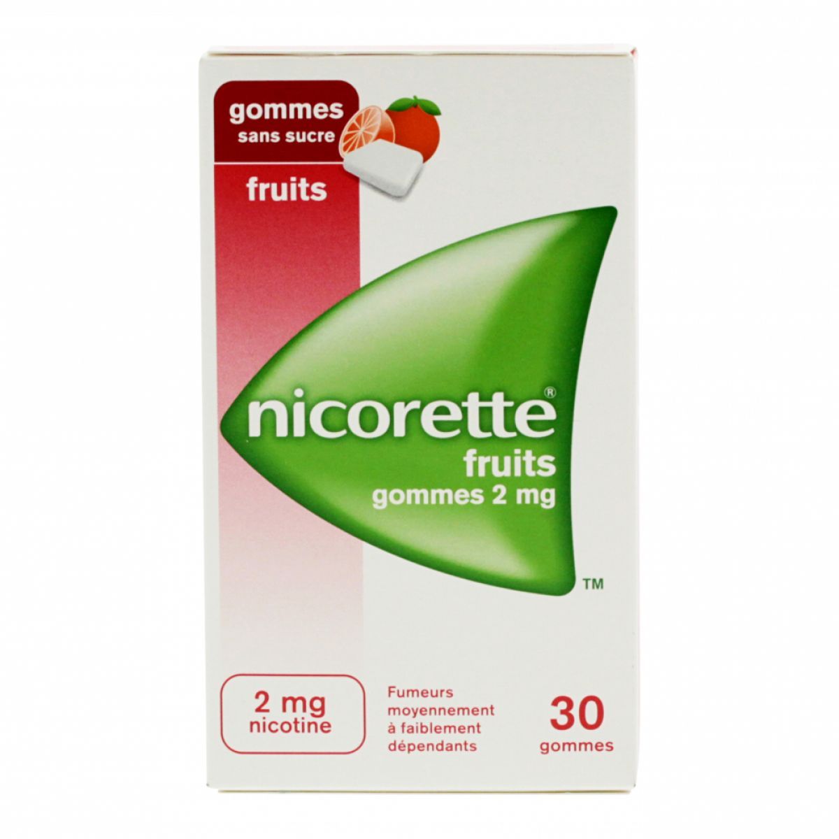Pharmacie Carré Sénart - Médicament Nicorette 2 Mg Gomme à Mâcher  Médicamenteuse Sans Sucre Fruits Plq/30 - LIEUSAINT