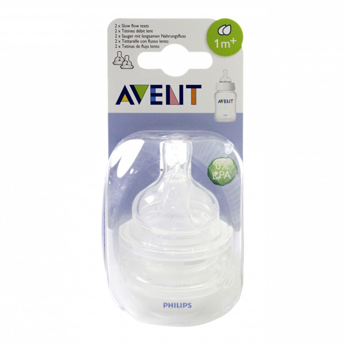 Philips Avent Natural Tétine Débit Moyen 2 Unités