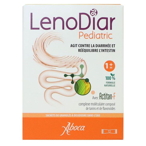 Lenodiar Pediatric contre la diarrhée +1 an 12 sachets