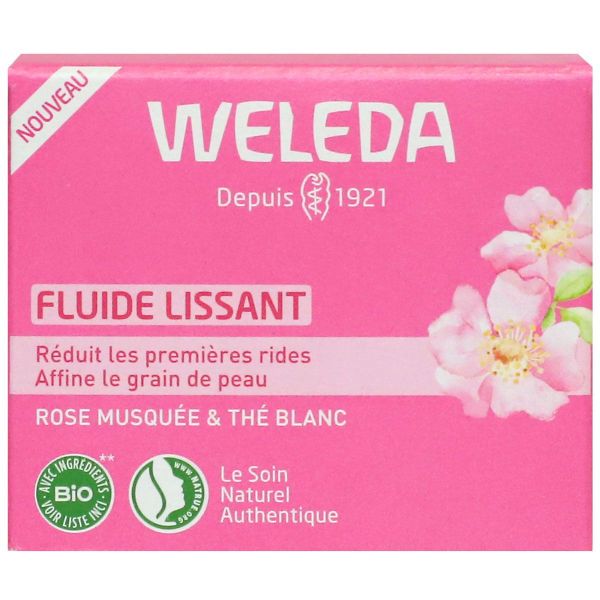 Fluide lissant rose musquée et thé blanc peau mixte 40ml