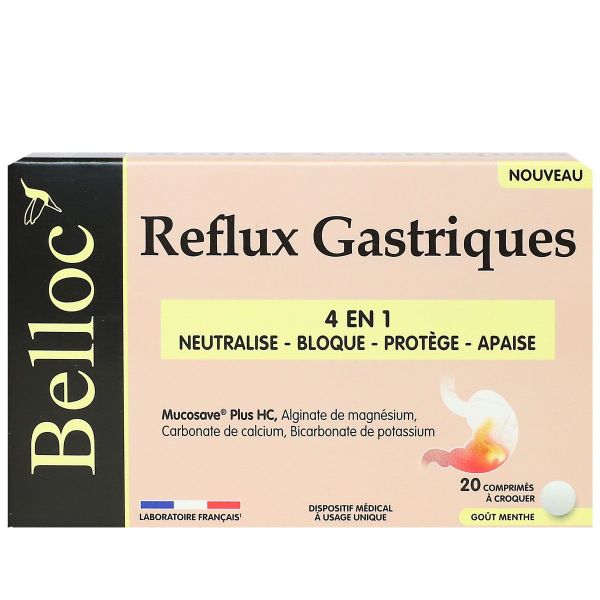 Reflux gastriques 4en1 gout menthe 20 comprimés à croquer