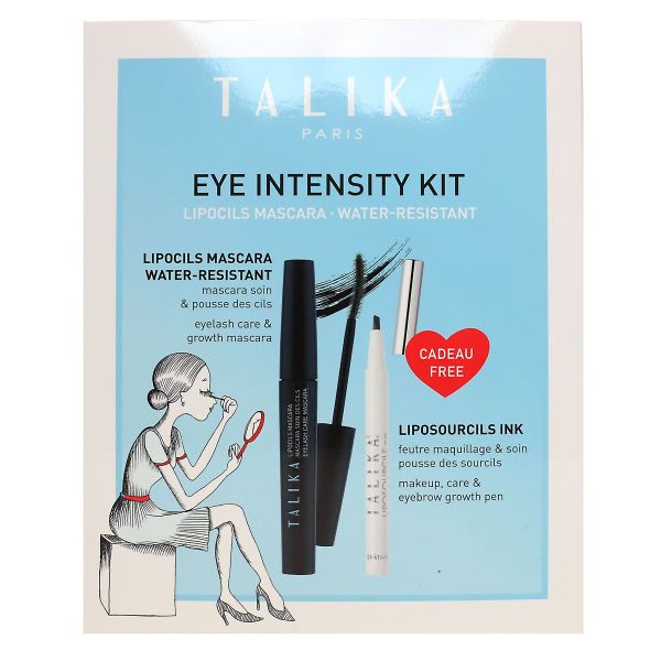 Eye Intensity Kit Lipocils mascara pousse cils noirs 8.5ml + Liposourcils Ink châtain offert