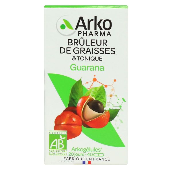 Arkogélules guarana bio brûleur graisses 40 gélules