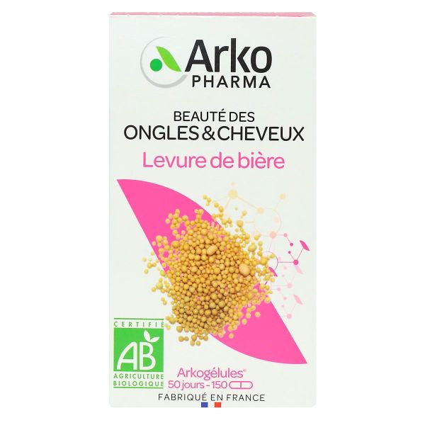 Arkogélules levure de bière beauté cheveux 150 gélules