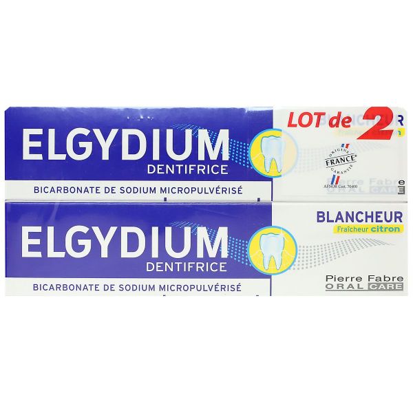 Dentifrice blancheur citron 2x75ml