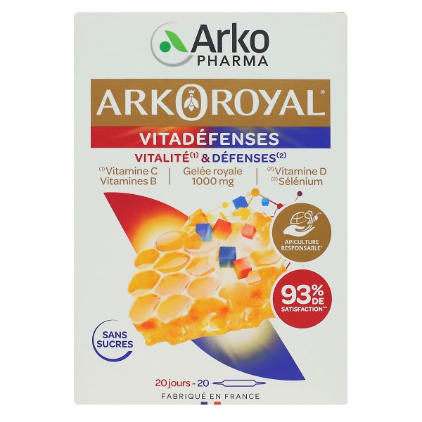 ArkoRoyal Vitadéfenses sans sucre 20 ampoules