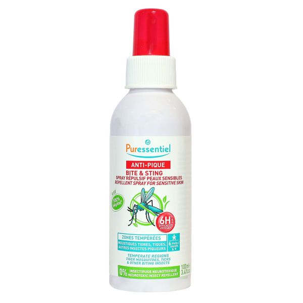 Anti-pique spray répulsif peau sensible zone tempérée 100ml