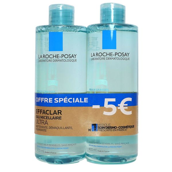 Effaclar Ultra eau micellaire purifiante 2x400ml