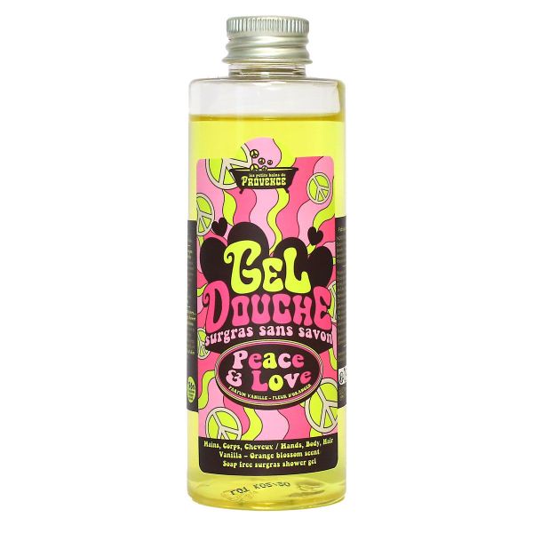 Gel douche Peace and Love vanille fleur d'oranger 100ml