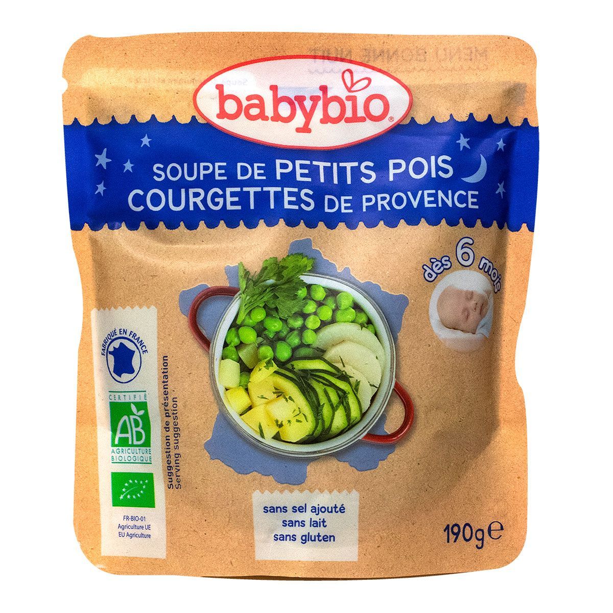 Le Sachet Soupe Bonne Nuit Petits Pois Courgettes Babybio Est Un Menu Du Soir Pour Les Bebes