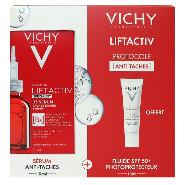 LiftActiv Specialist B3 serum anti-tâches brunes 30ml + UV-Age fluide offert