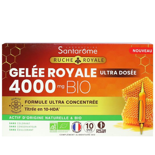 Ruche Royale gelée royale 4000mg bio 10 ampoules