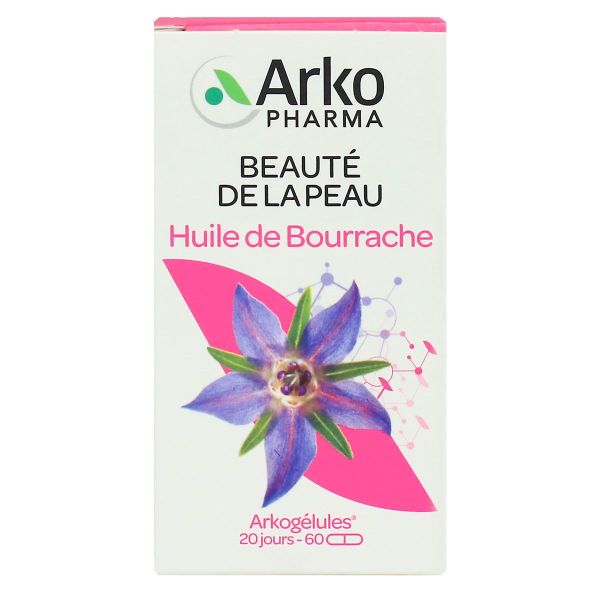 Arkogélules huile bourrache beauté de la peau 60 capsules