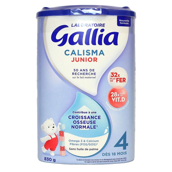 Calisma Junior 4 dès 18 mois lait croissance 830g