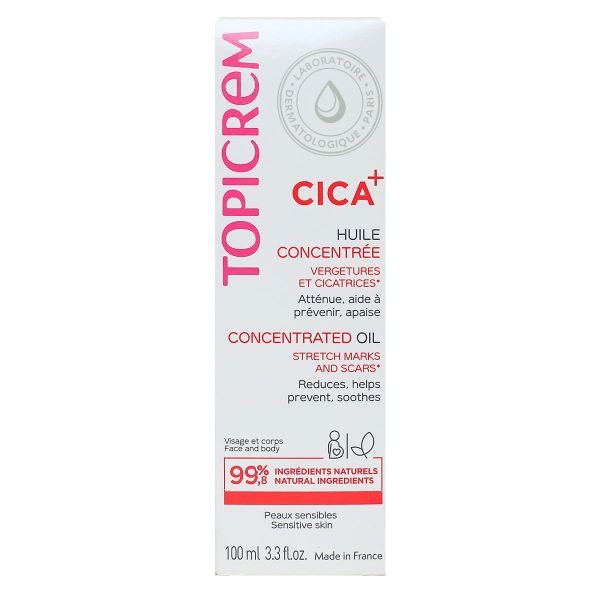 Cica+ huile concentrée vergetures cicatrices peau irritée 100ml