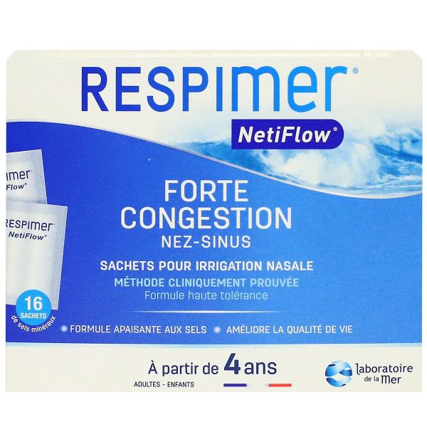 Netiflow Forte décongestion nez sinus dès 4 ans 16 sachets