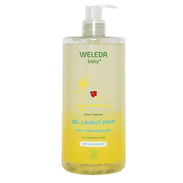 Gel lavant doux bébé et enfant 2en1 corps et cheveux 750ml