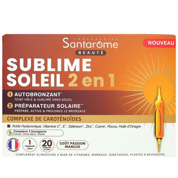 Sublime Soleil autobronzant préparateur solaire 2en1 20 ampoules