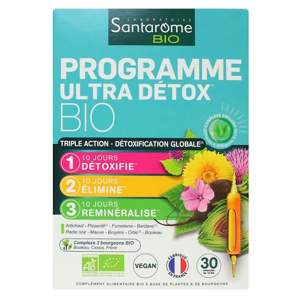 Programme bio Ultra Detox bio 30 ampoules