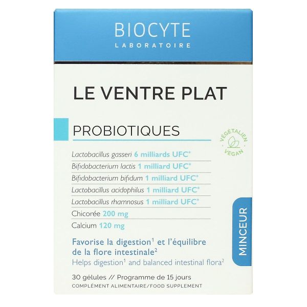 Le Ventre Plat probiotiques favorise la digestion 30 gélules